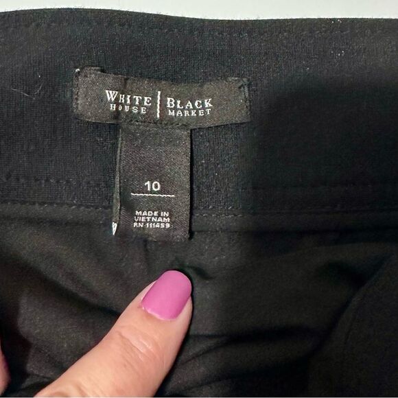 White House Black Market Black Mini Skirt with Belt (1033) - Picture 3 of 4